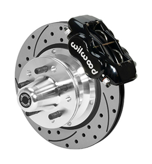 Wilwood Forged Dynalite Pro Series Front Brake Kit Black Caliper 11.00in SRP Drilled & Slotted Rotor - 140-15465-D Photo - Primary